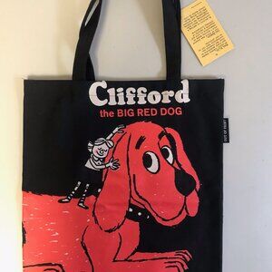 Clifford The Big Red Dog Black Canvas Tote Bag